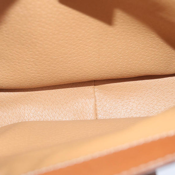 CELINE Macadam Canvas Hand Bag PVC Leather Brown Auth ep2930