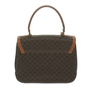CELINE Macadam Canvas Hand Bag PVC Leather Brown Auth ep2930-2