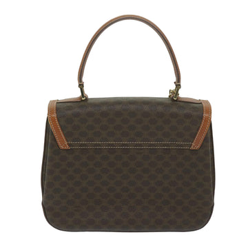 CELINE Macadam Canvas Hand Bag PVC Leather Brown Auth ep2930 - 0
