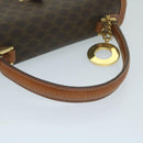 CELINE Macadam Canvas Hand Bag PVC Leather Brown Auth ep2930-7