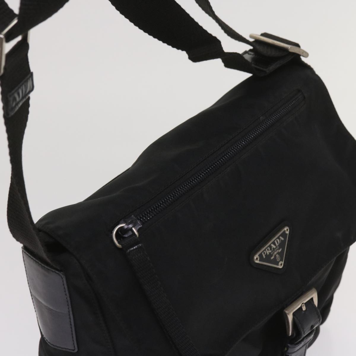 PRADA Shoulder Bag Nylon Black Auth ep2948