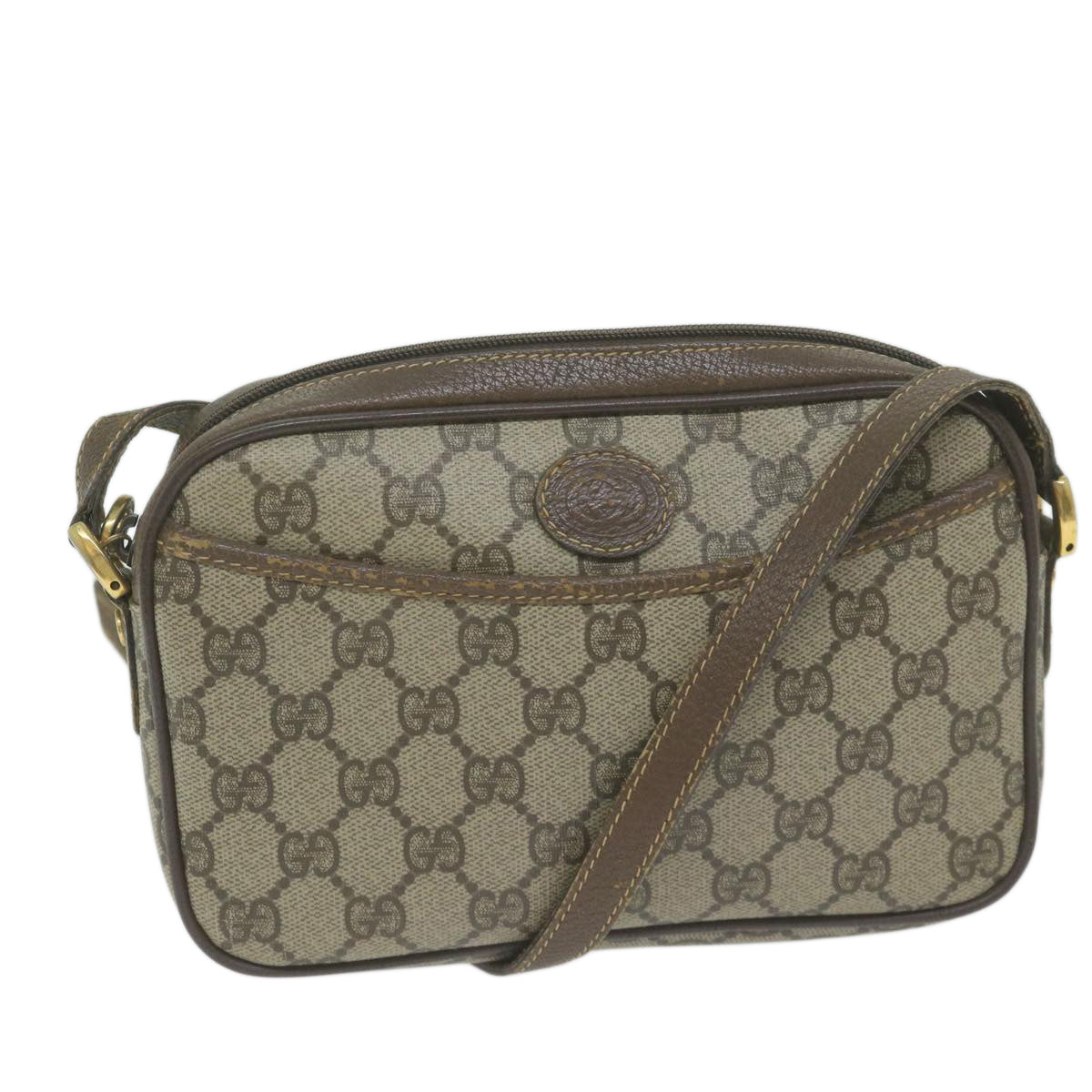 GUCCI GG Supreme Shoulder Bag PVC Beige 007 56 0095 Auth ep3002