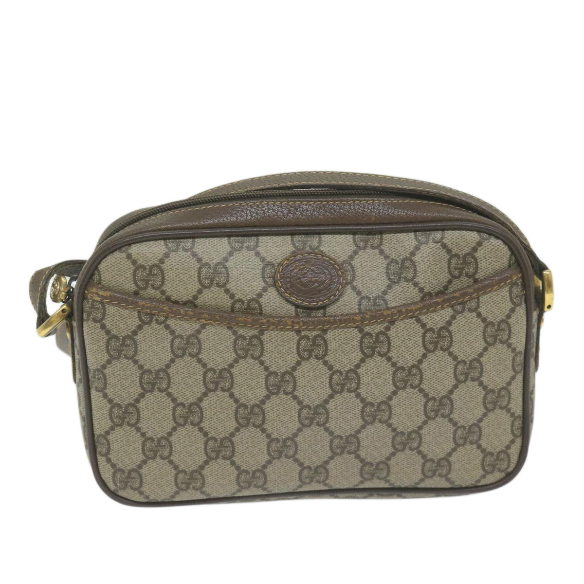 GUCCI GG Supreme Shoulder Bag PVC Beige 007 56 0095 Auth ep3002