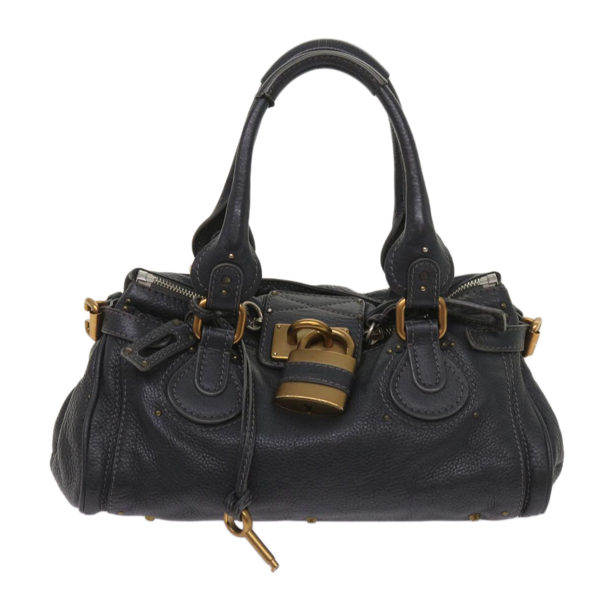 Chloe Paddington Hand Bag Leather Gray 02 06 51 5191 Auth ep3006 - 0