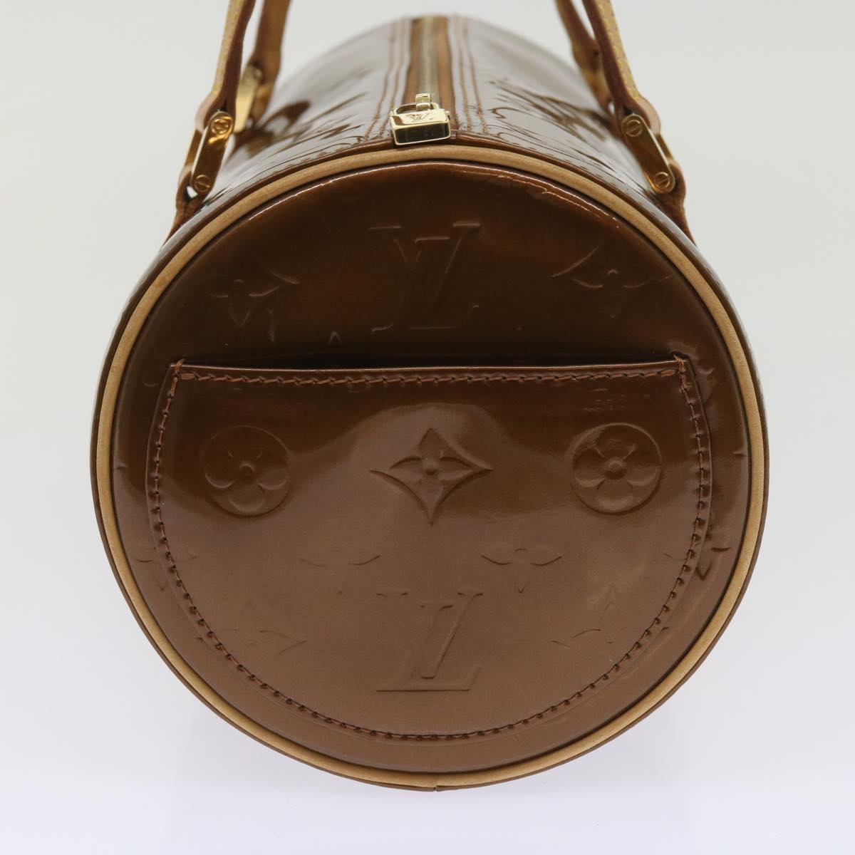 LOUIS VUITTON Monogram Vernis Bedford Hand Bag Bronze M91131 LV Auth ep3031