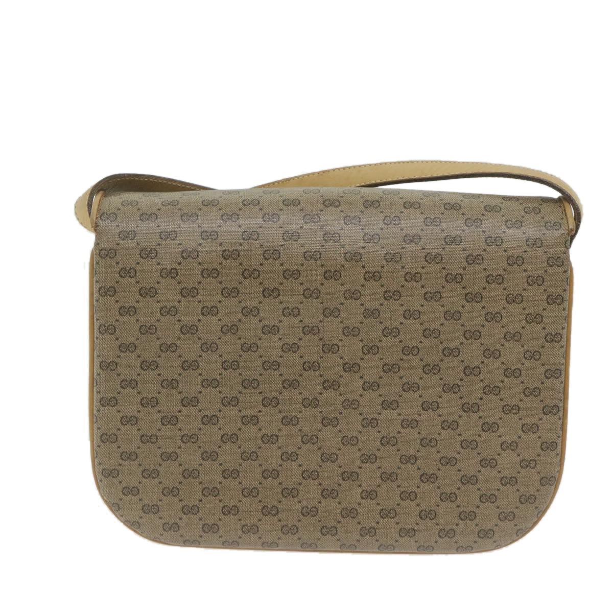 GUCCI Micro GG Supreme Shoulder Bag PVC Beige Auth ep3053