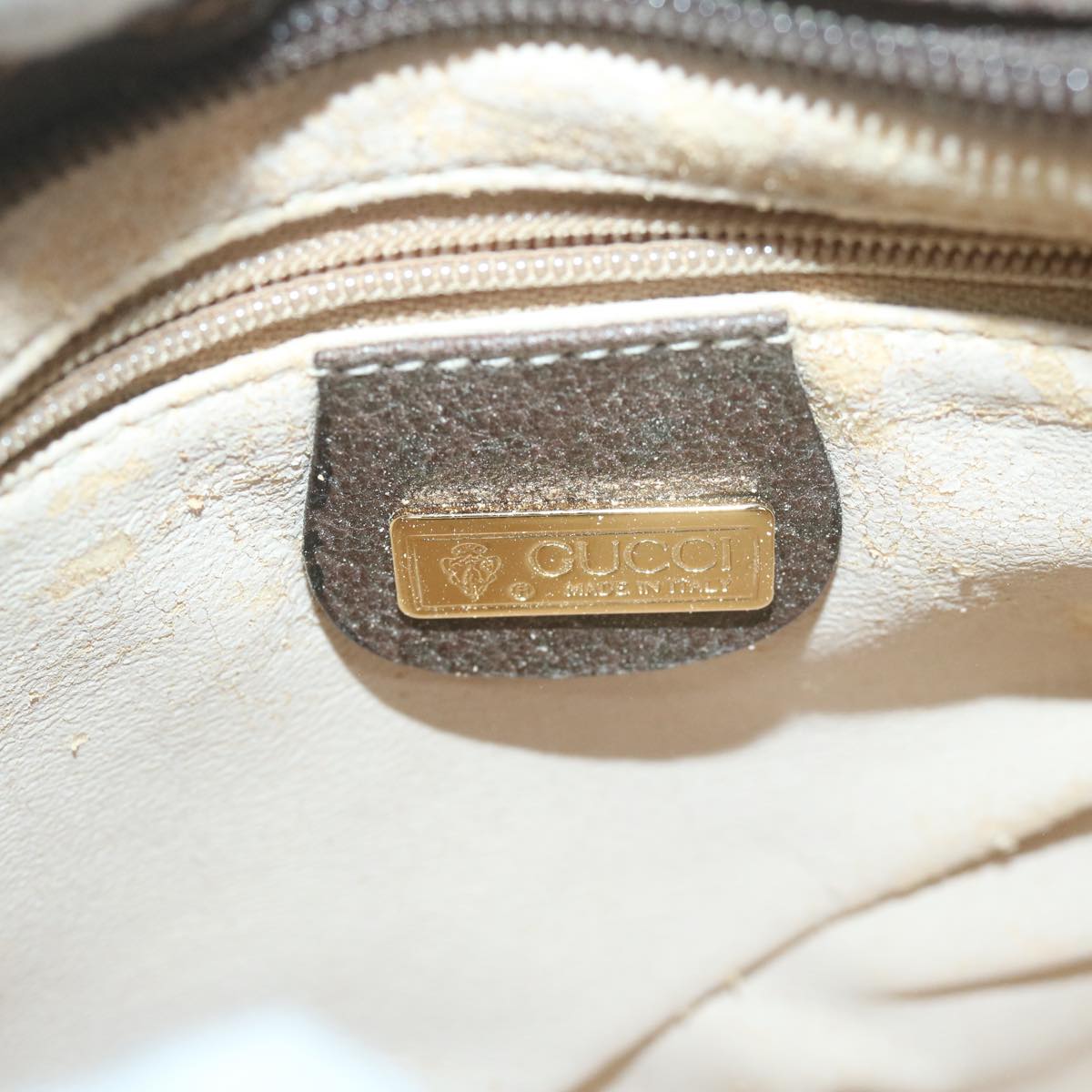 GUCCI GG Supreme Shoulder Bag PVC Leather Beige 007 58 6075 8031 Auth ep3055