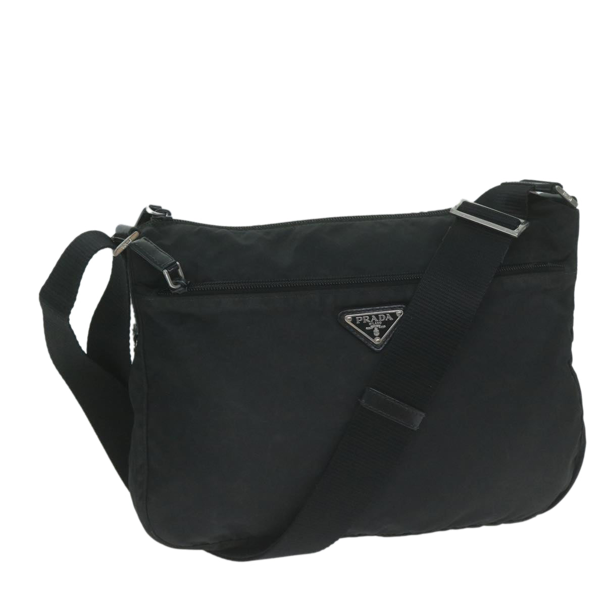 PRADA Shoulder Bag Nylon Black Auth ep3155