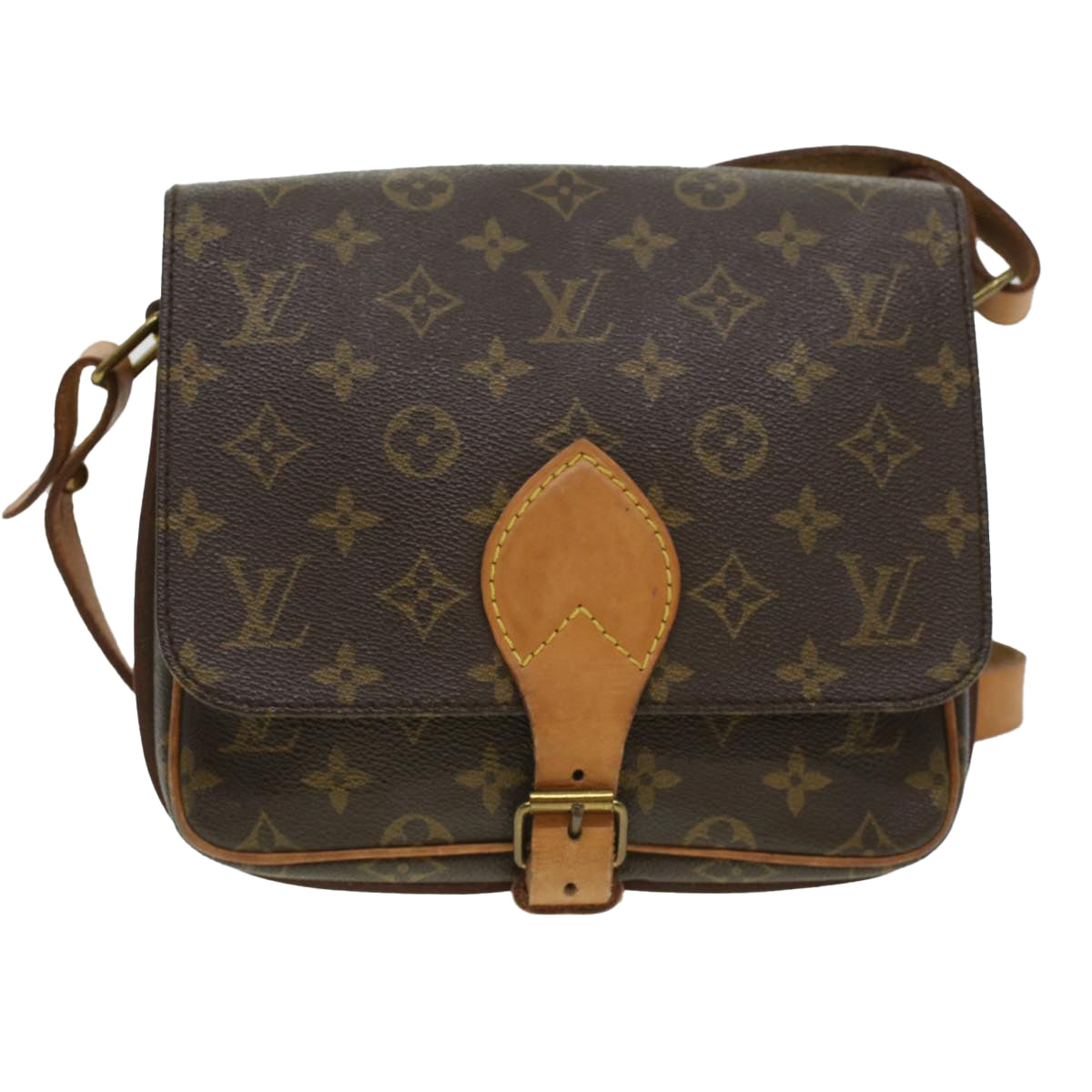 LOUIS VUITTON Monogram Cartouchiere MM Shoulder Bag M51253 LV Auth ep365