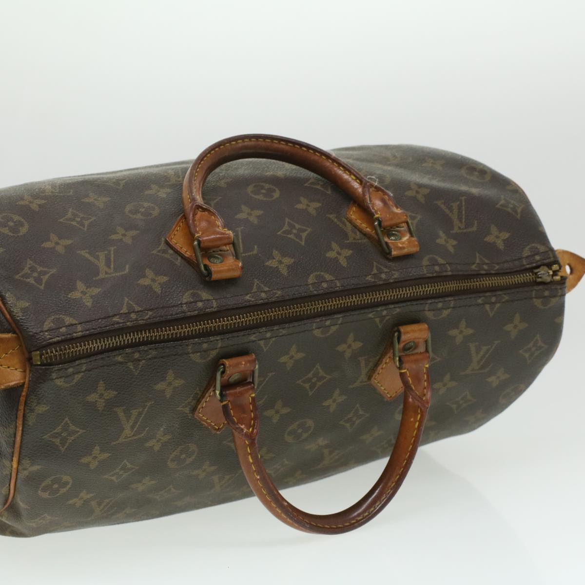 LOUIS VUITTON Monogram Speedy 35 Hand Bag M41524 LV Auth ep482