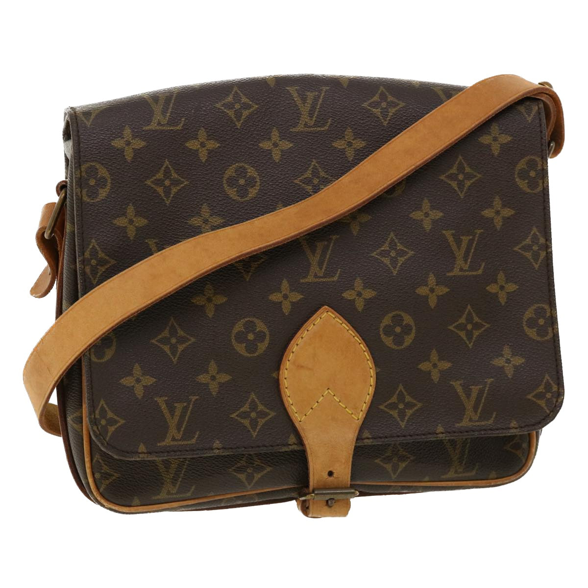 LOUIS VUITTON Monogram Cartouchiere GM Shoulder Bag M51252 LV Auth ep600