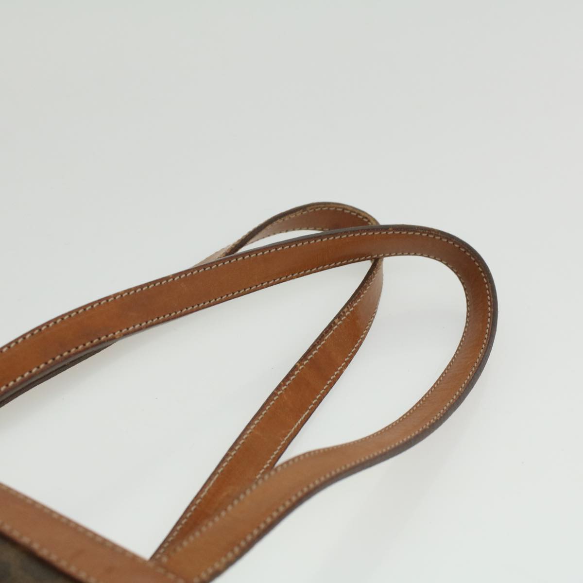 CELINE Macadam Canvas Tote Bag PVC Leather Brown Auth ep712