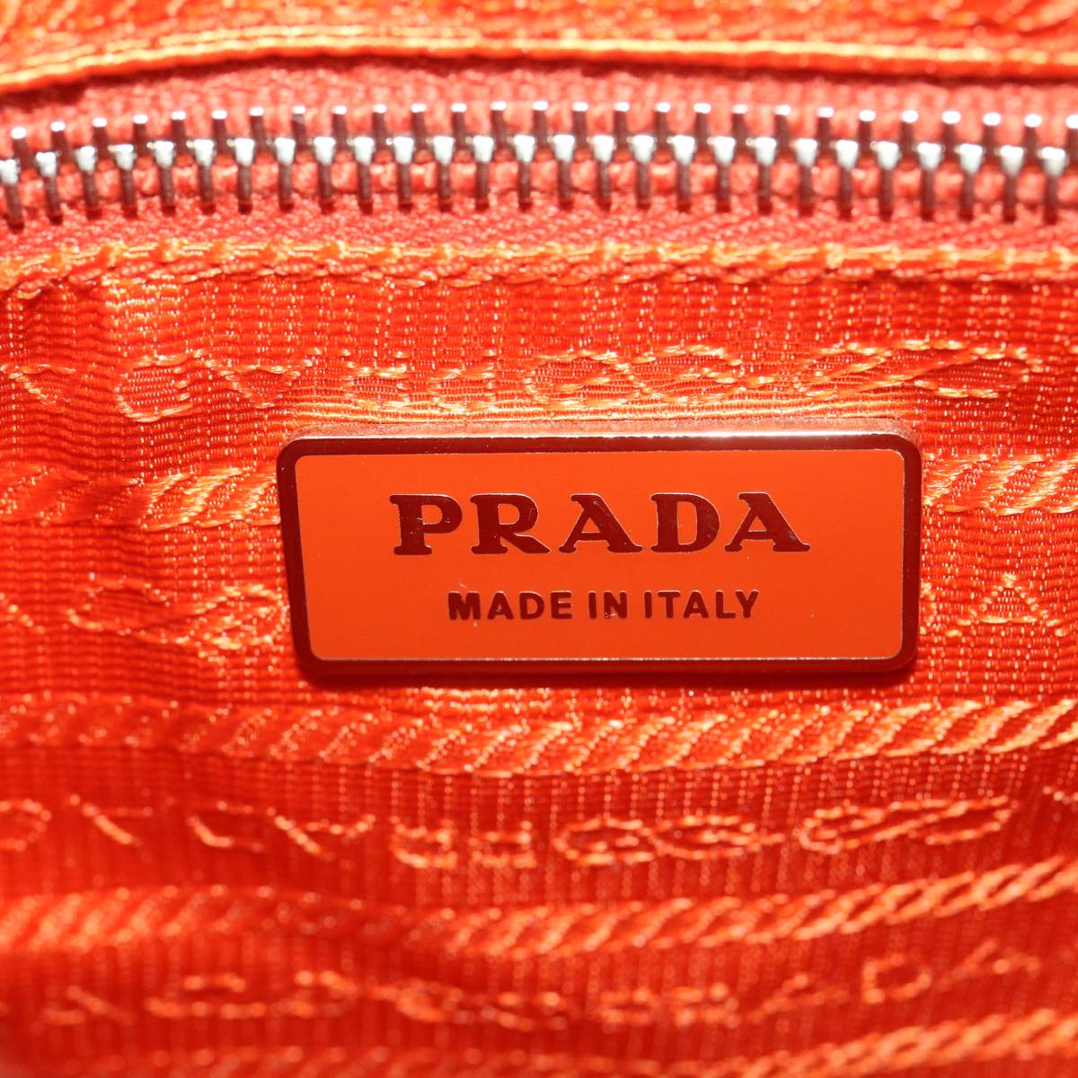 PRADA Shoulder Bag Nylon Orange Auth ep766