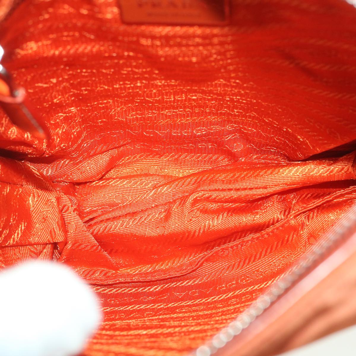 PRADA Shoulder Bag Nylon Orange Auth ep766