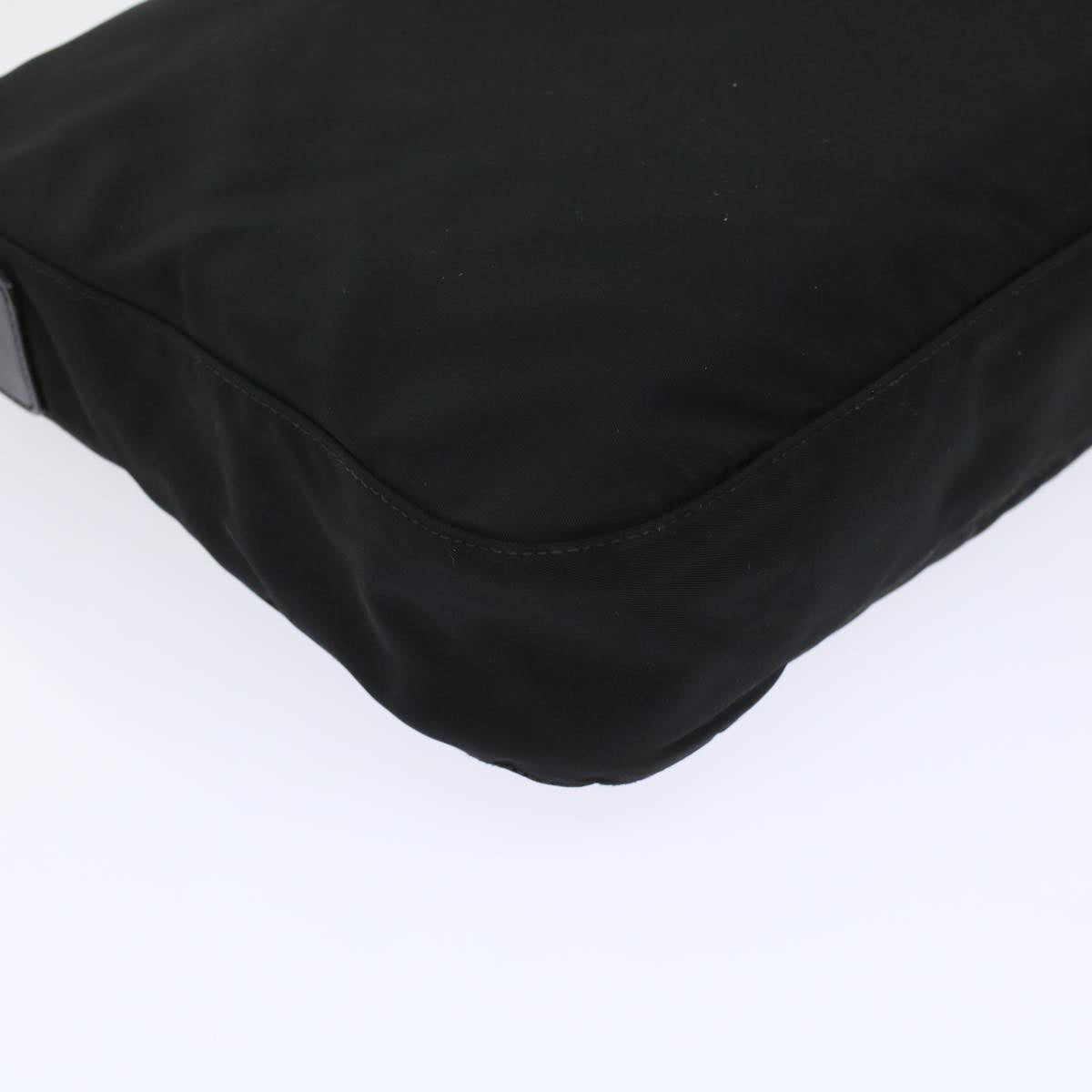 PRADA Shoulder Bag Nylon Leather Black Auth ep827