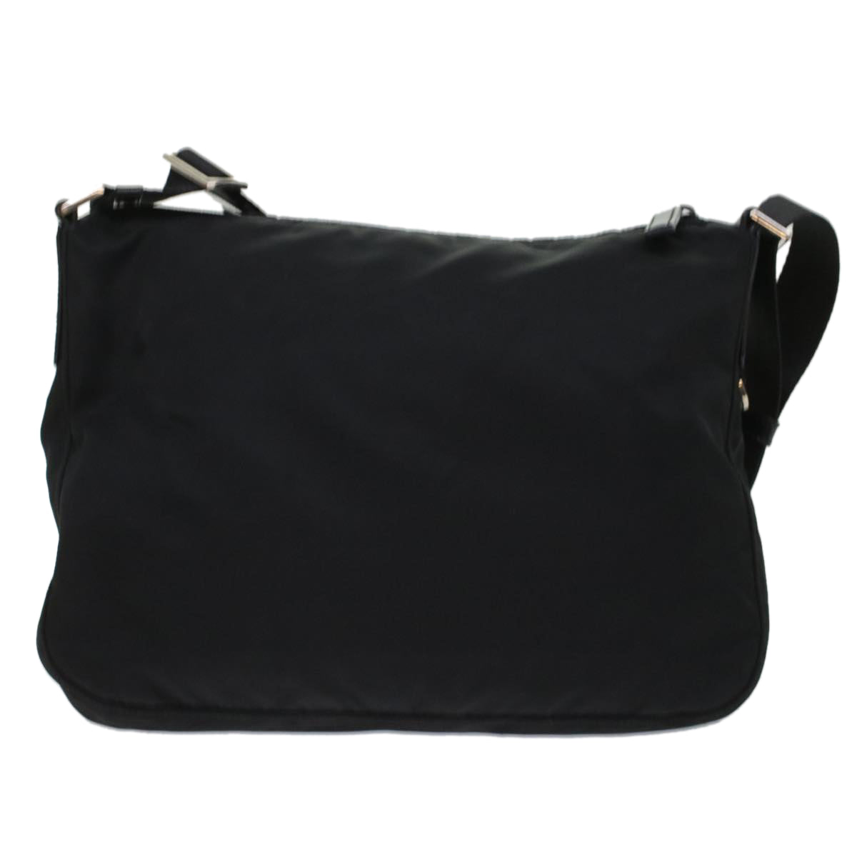 PRADA Shoulder Bag Nylon Leather Black Auth ep827 - 0