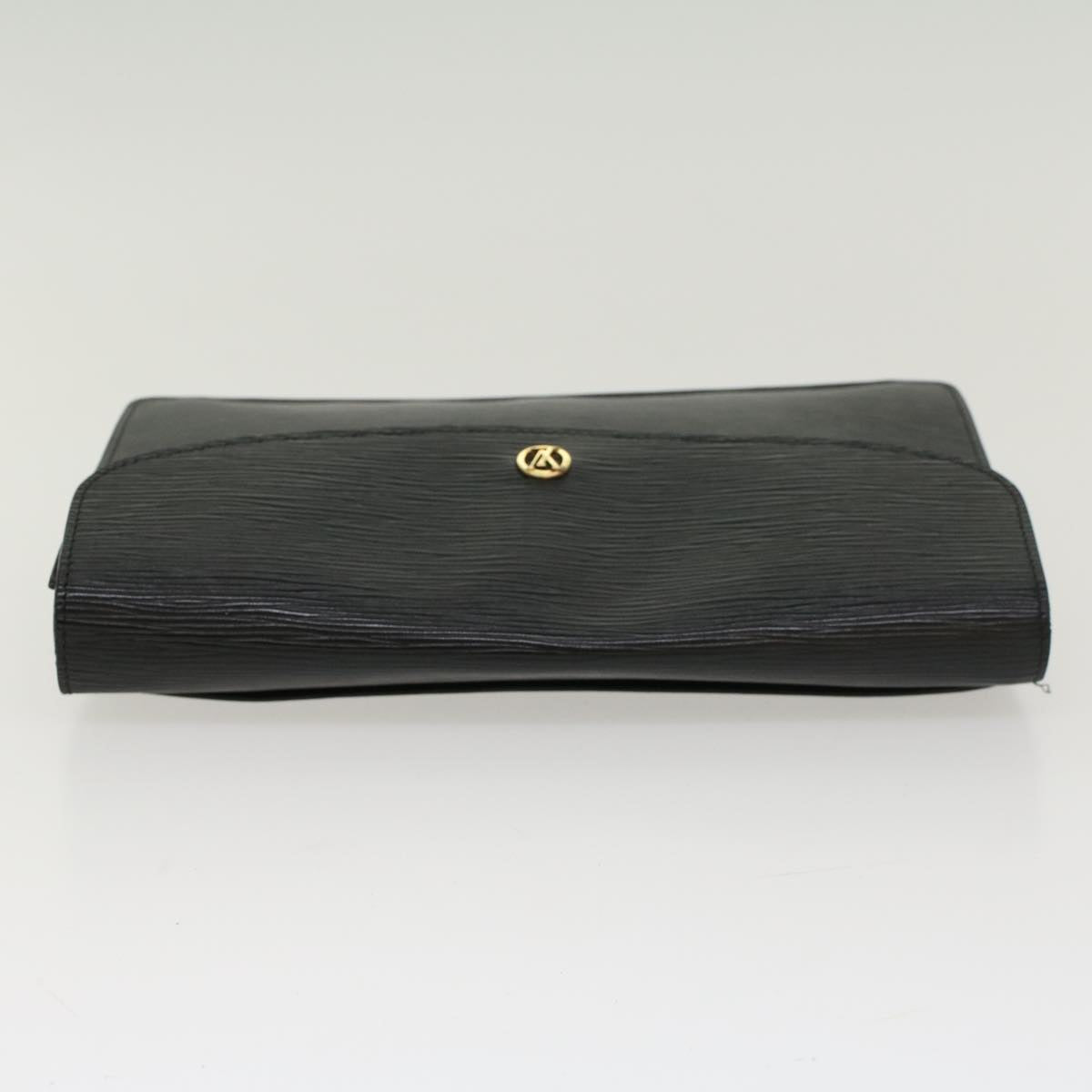 LOUIS VUITTON Epi Montaigne 27 Clutch Bag Black M52652 LV Auth ep891