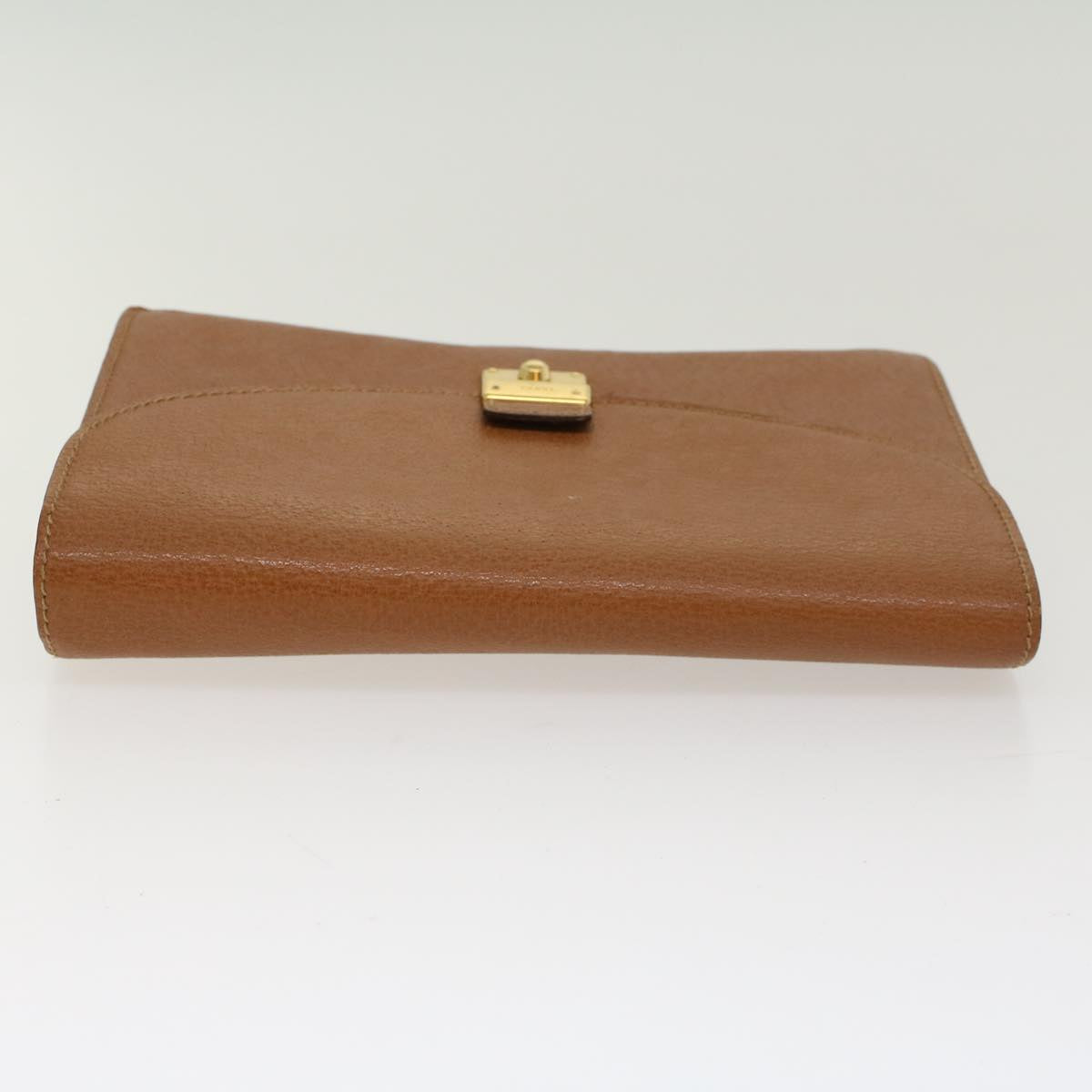 GUCCI Clutch Bag Leather Brown Auth ep904