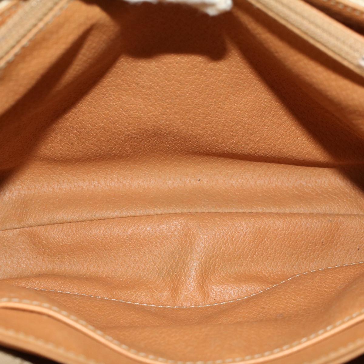 CELINE Macadam Canvas Shoulder Bag Beige Auth ep907