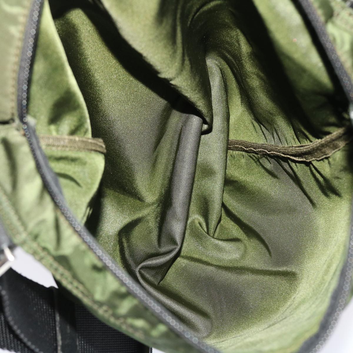 PRADA Shoulder Bag Nylon Green Auth ep924