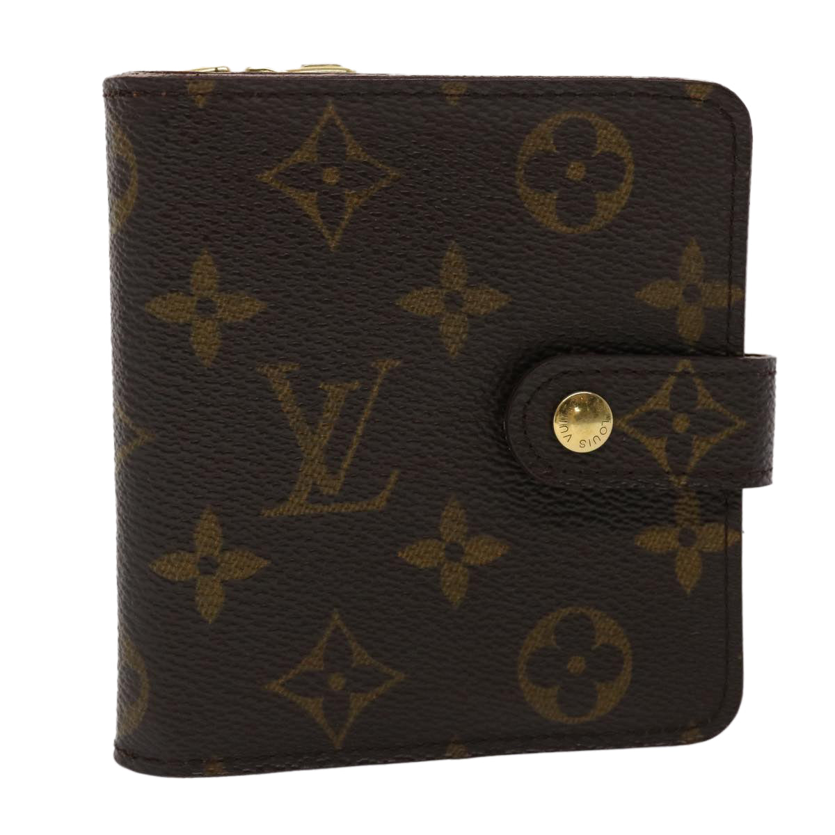 LOUIS VUITTON Monogram Compact Zip Wallet M61667 LV Auth ep930