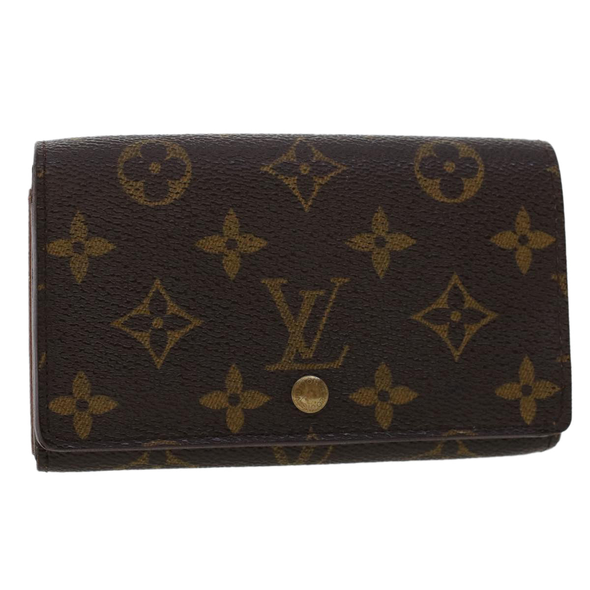 LOUIS VUITTON Monogram Porte Monnaie Billets Tresor Wallet M61730 Auth ep935