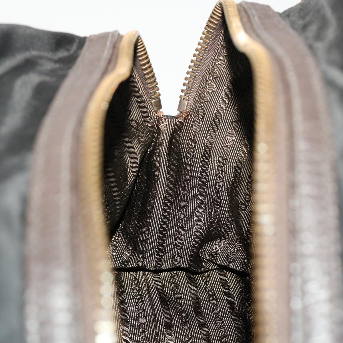 PRADA Hand Bag Nylon Leather 2way Shoulder Bag Black Auth ep939