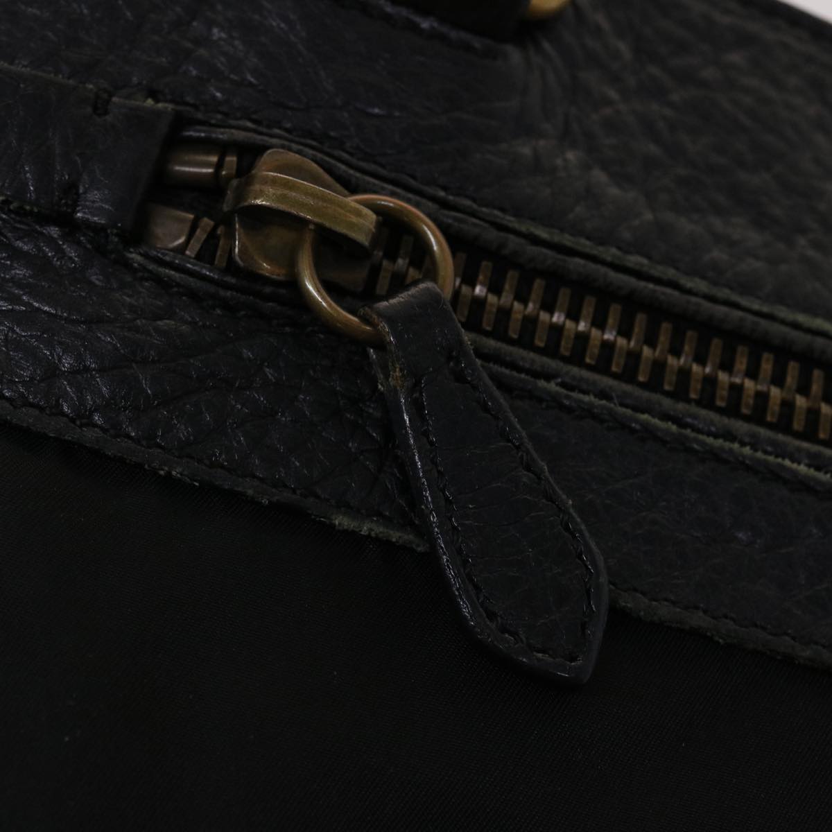 PRADA Shoulder Bag Nylon Leather Black Auth ep942