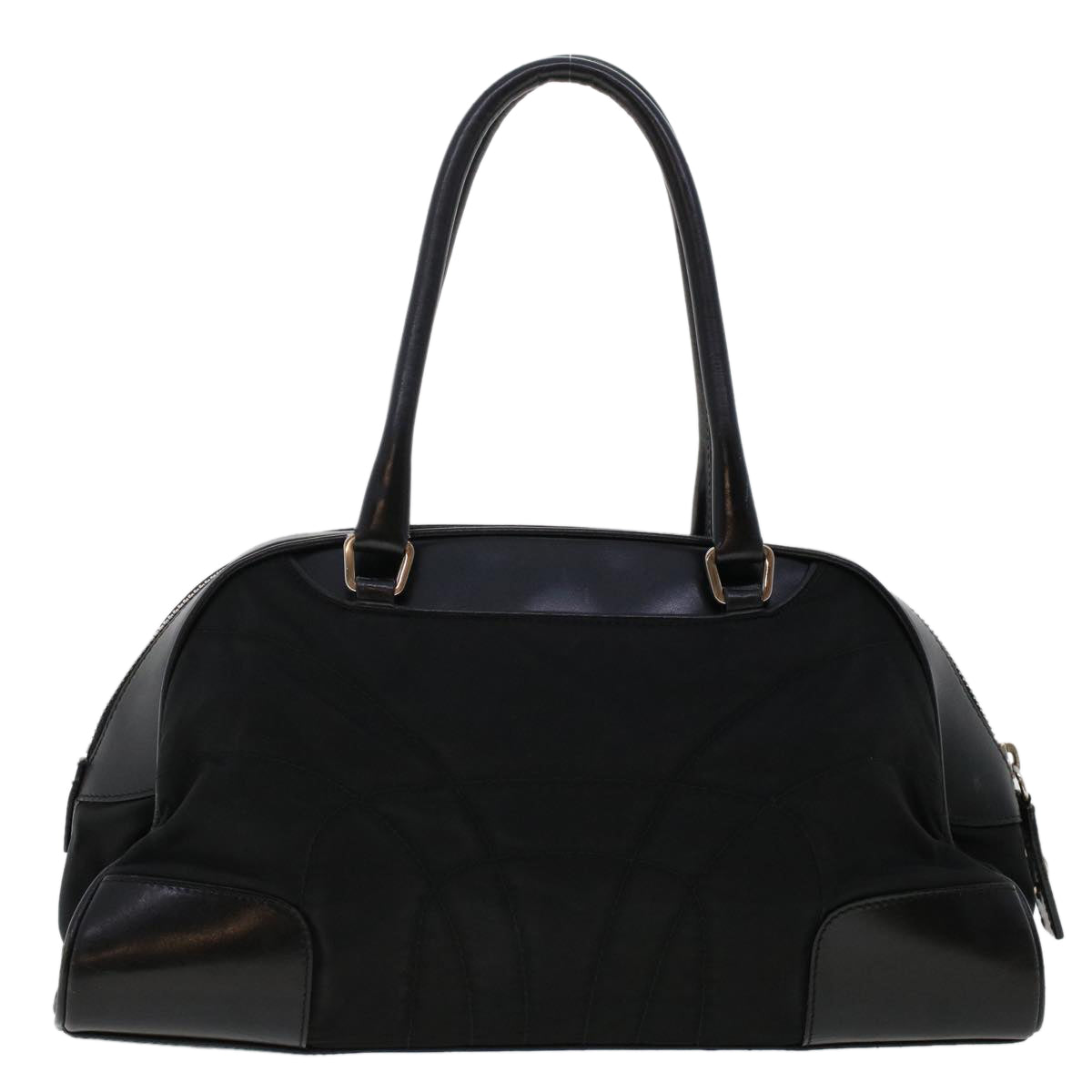 PRADA Shoulder Bag Nylon Leather Black Auth ep945 - 0
