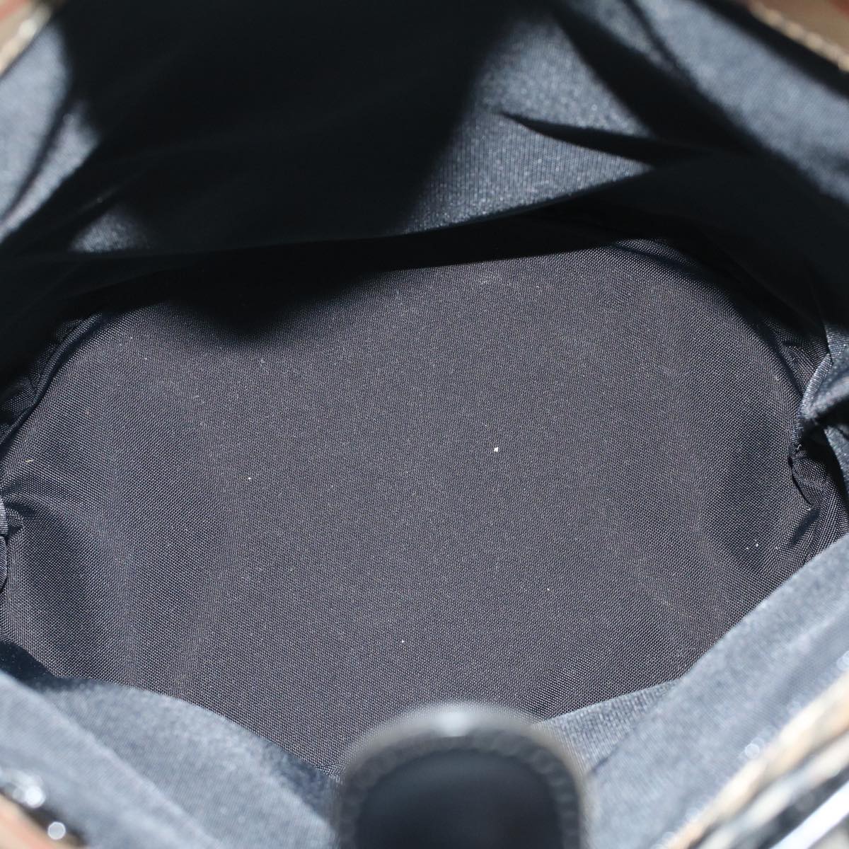 Burberrys Nova Check Shoulder Bag Nylon Leather Beige Auth ep976