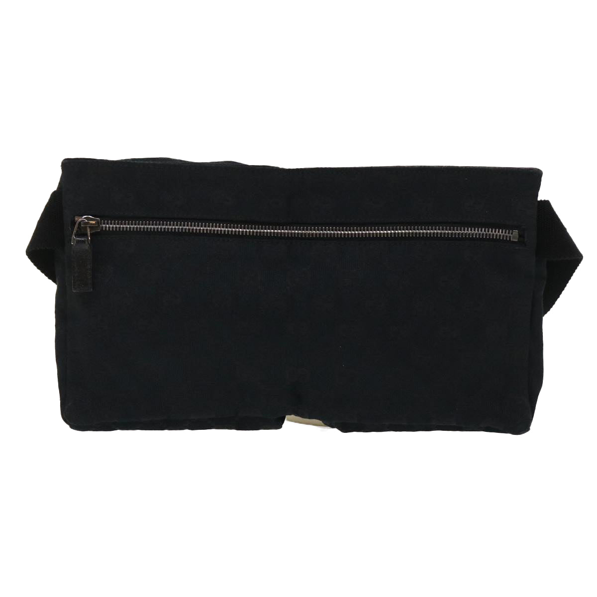 GUCCI GG Canvas Waist bag Leather Black 28566 Auth ep995 - 0