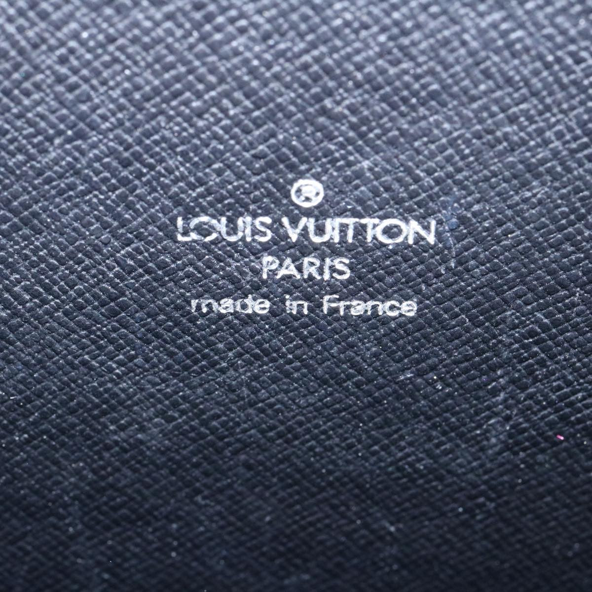 LOUIS VUITTON Taiga Porte Documents Rozan Business Bag Black M30052 Auth fm1211