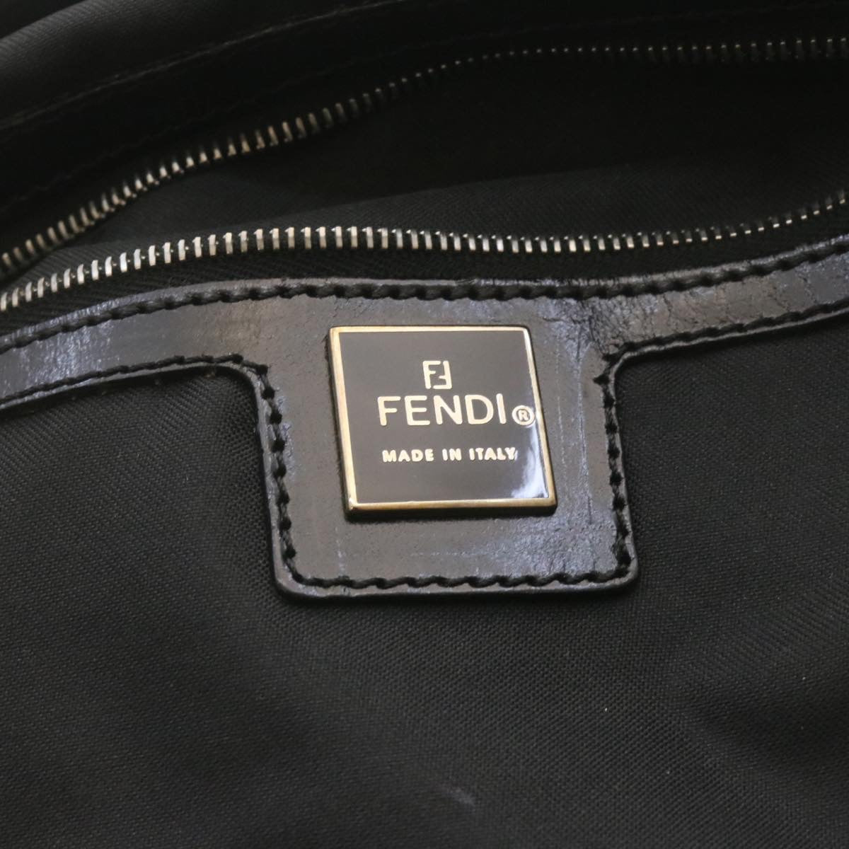 FENDI Zucca Canvas Tote Bag Black Auth fm1221