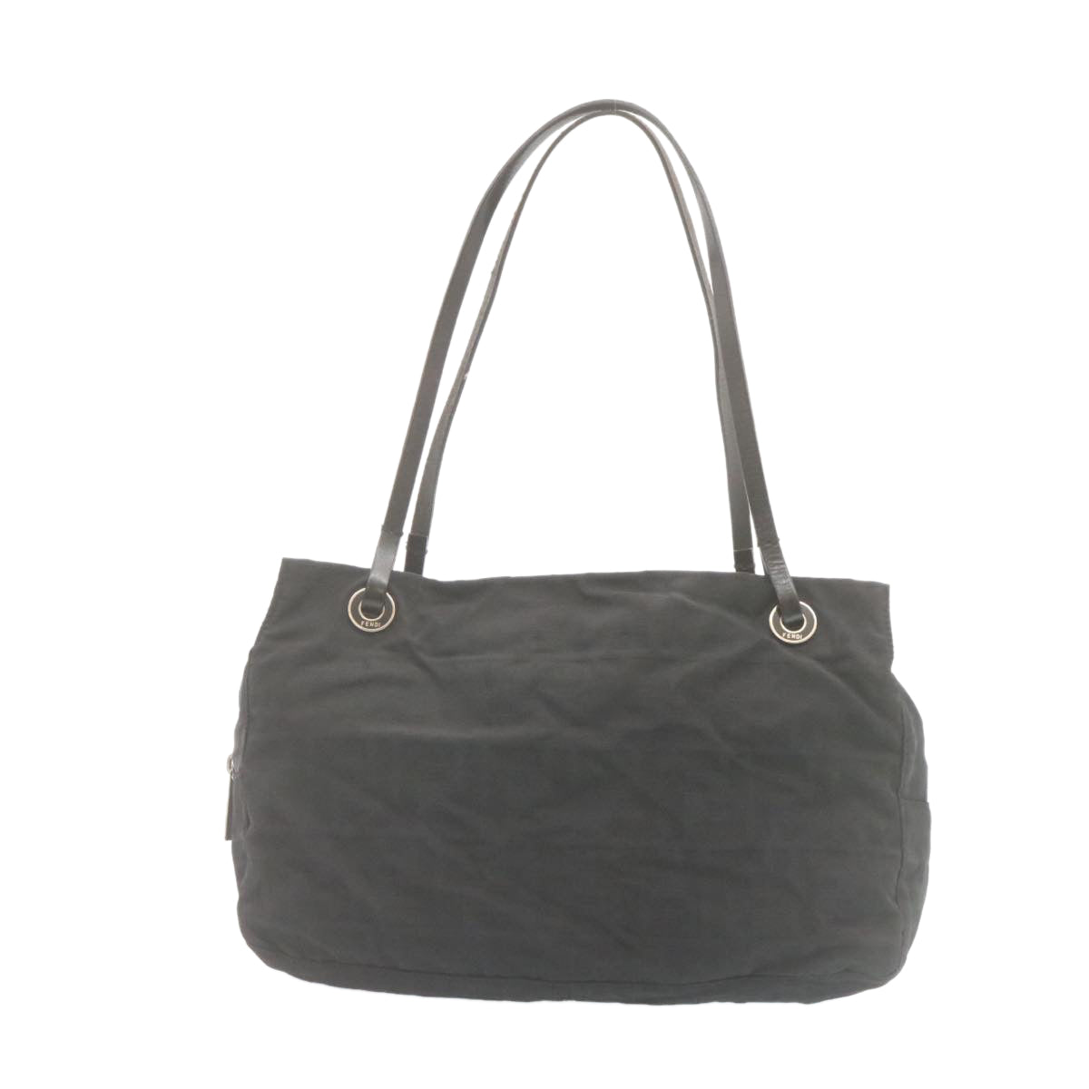 FENDI Zucca Canvas Tote Bag Black Auth fm1221