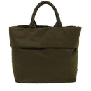 PRADA Hand Bag Nylon 2way Khaki Auth fm1303-2