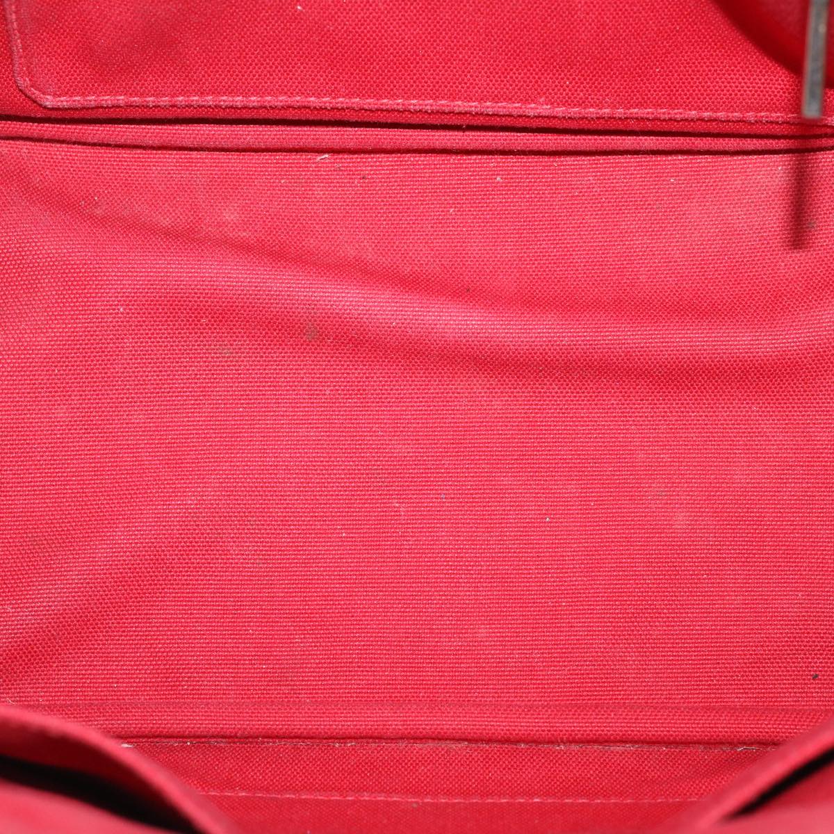 PRADA Canapa PM Hand Bag 2Way Shoulder Bag Canvas Blue Red Auth fm1315