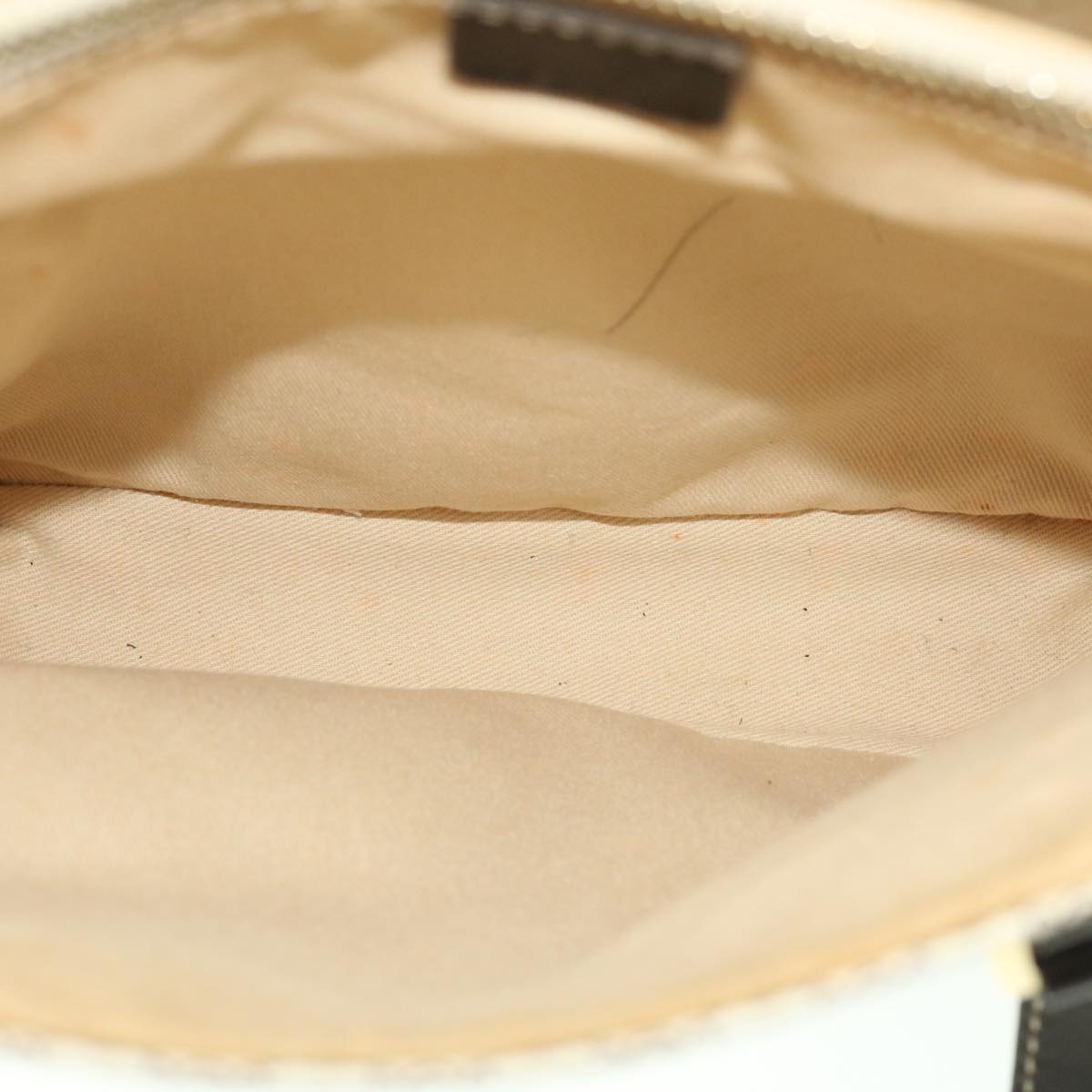 CELINE Macadam Canvas Tote Bag PVC Leather White Auth fm1320