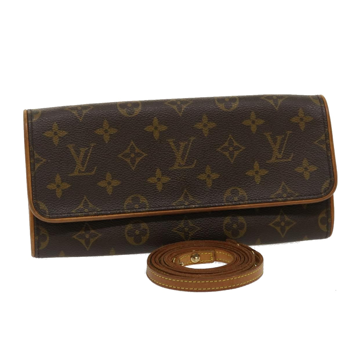 LOUIS VUITTON Monogram Pochette Twin GM Shoulder Bag M51852 LV Auth fm1362