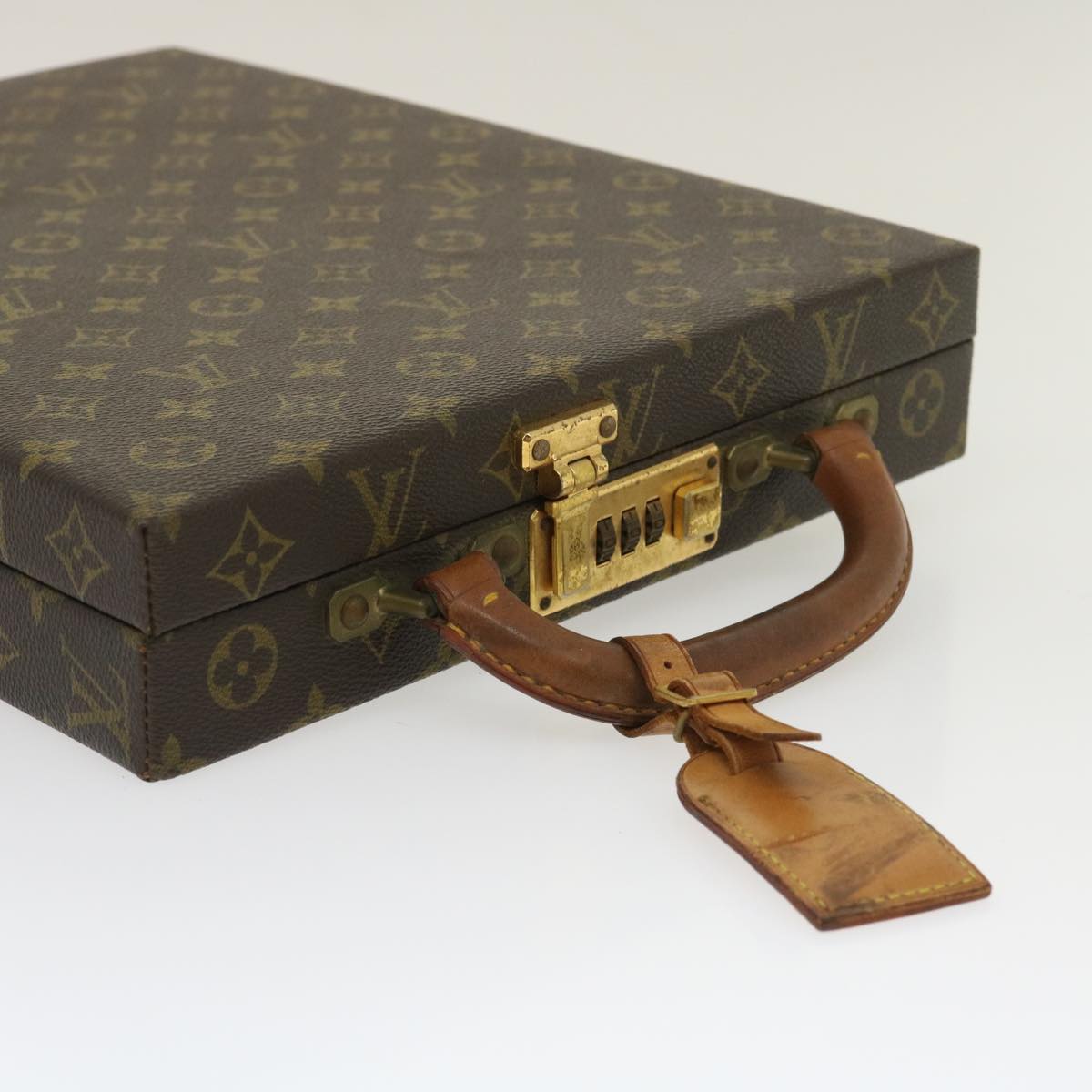 LOUIS VUITTON Monogram Attache case Hand Bag Vintage LV Auth fm1447A