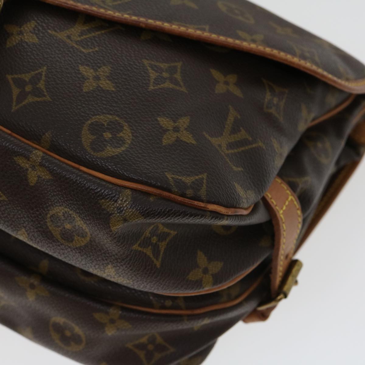 LOUIS VUITTON Monogram Saumur 30 Shoulder Bag M42256 LV Auth fm1589