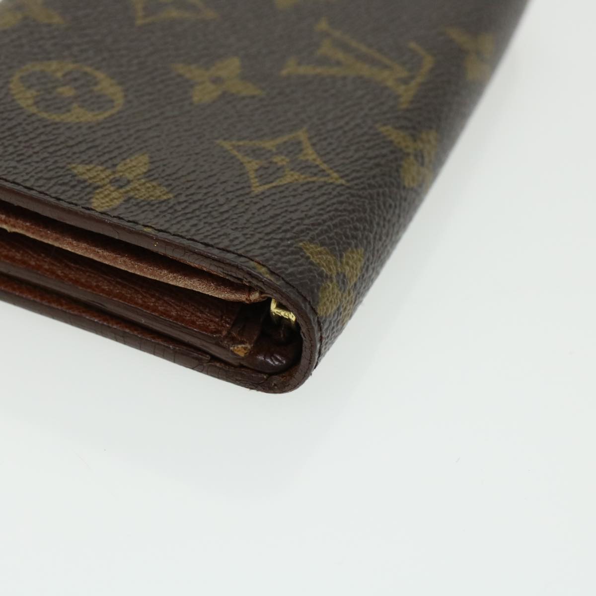 LOUIS VUITTON Monogram Porte Monnaie Billets Tresor Wallet M61730 LV Auth fm1620