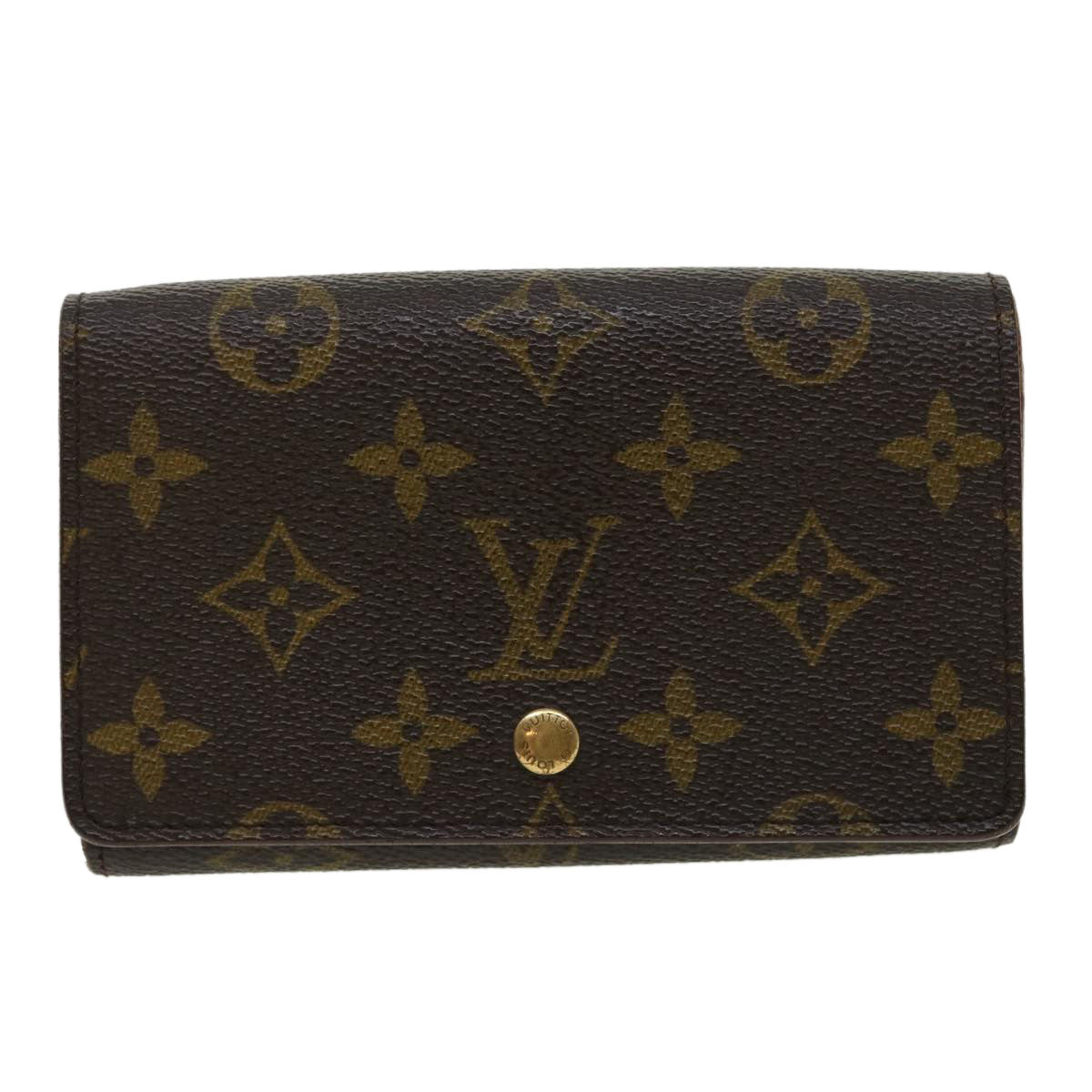 LOUIS VUITTON Monogram Porte Monnaie Billets Tresor Wallet M61730 LV Auth fm1620