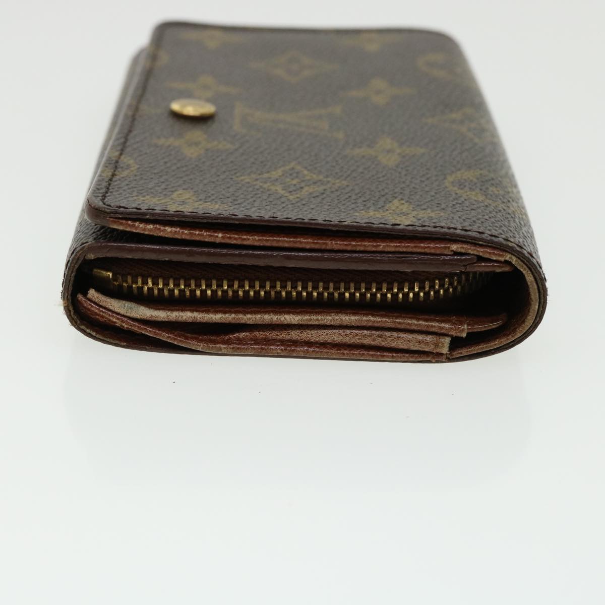 LOUIS VUITTON Monogram Porte Monnaie Billets Tresor Wallet M61730 LV Auth fm1620