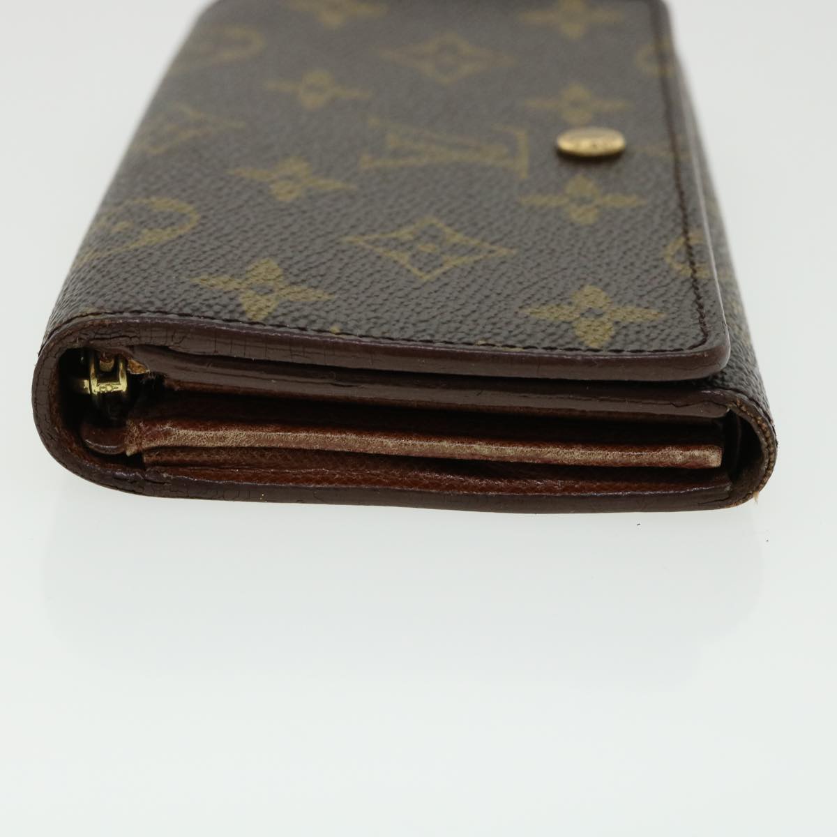 LOUIS VUITTON Monogram Porte Monnaie Billets Tresor Wallet M61730 LV Auth fm1620