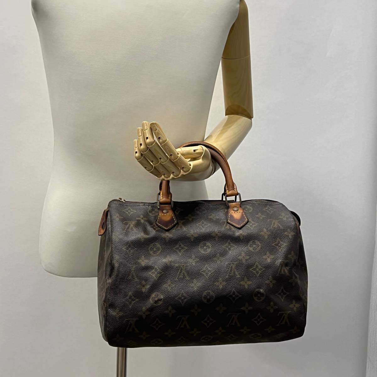 LOUIS VUITTON Monogram Speedy 30 Hand Bag M41526 LV Auth fm1637