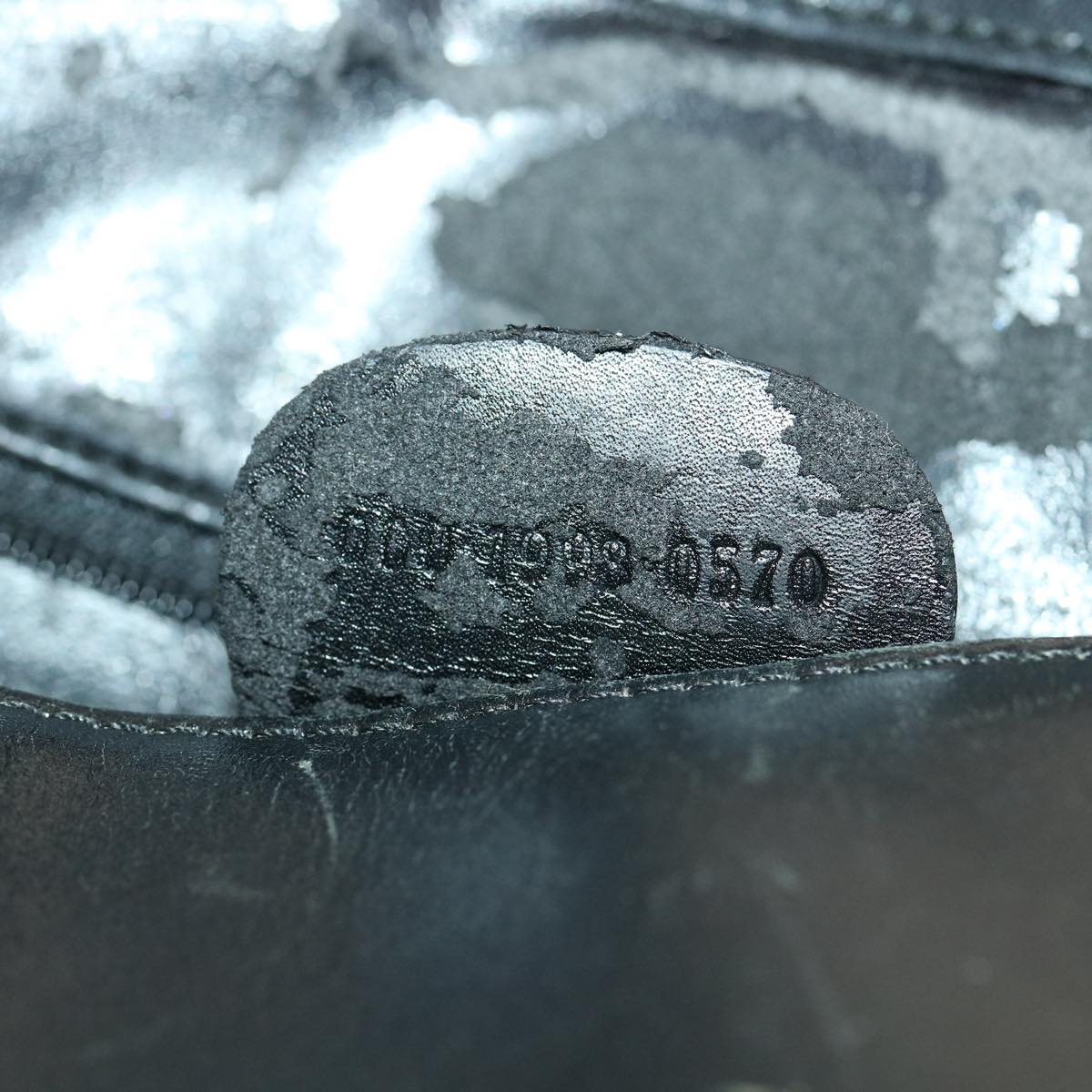GUCCI Hand Bag Leather 3Set Black Auth fm1716