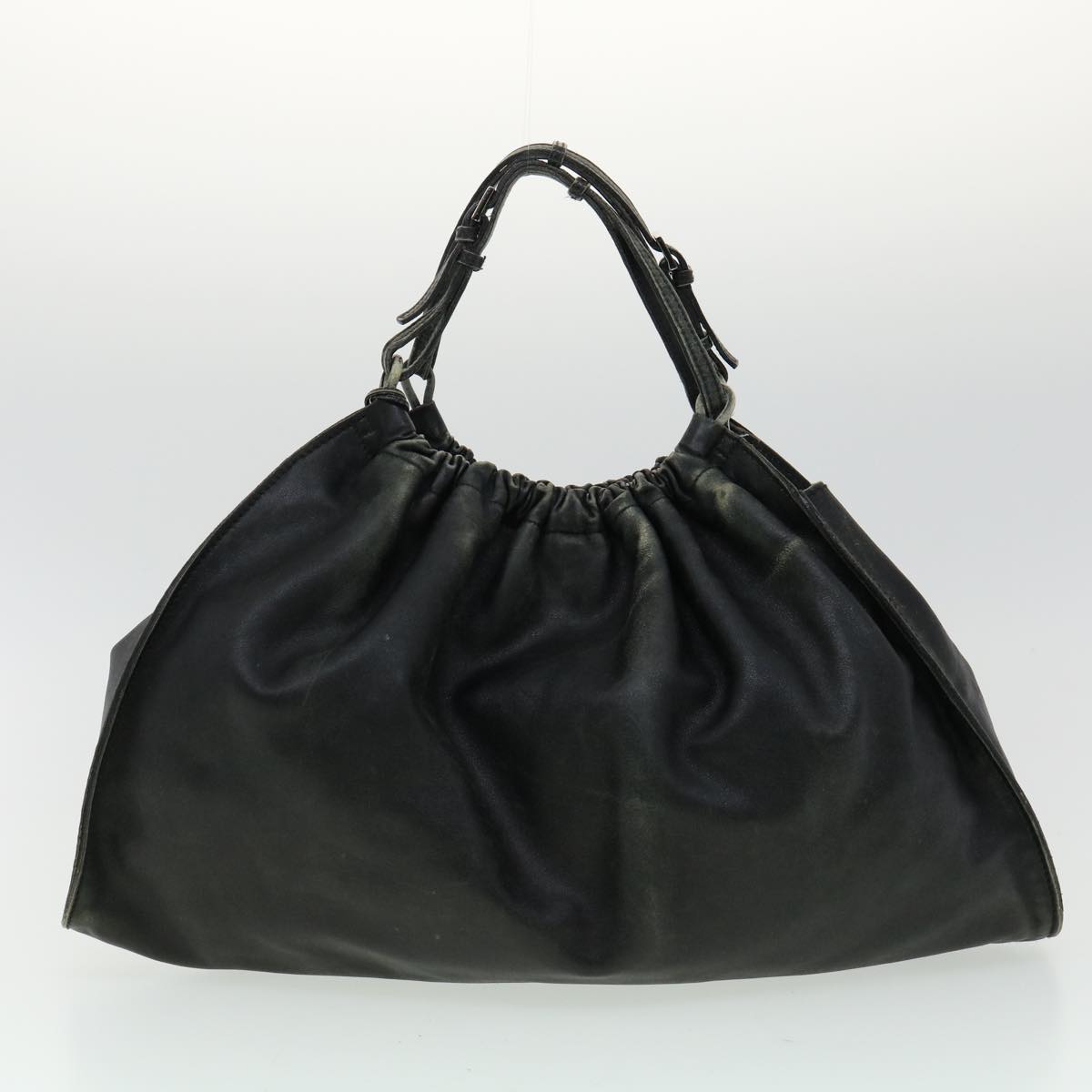 GUCCI Hand Bag Tote Bag Leather 4Set Beige Black Brown Auth fm1720