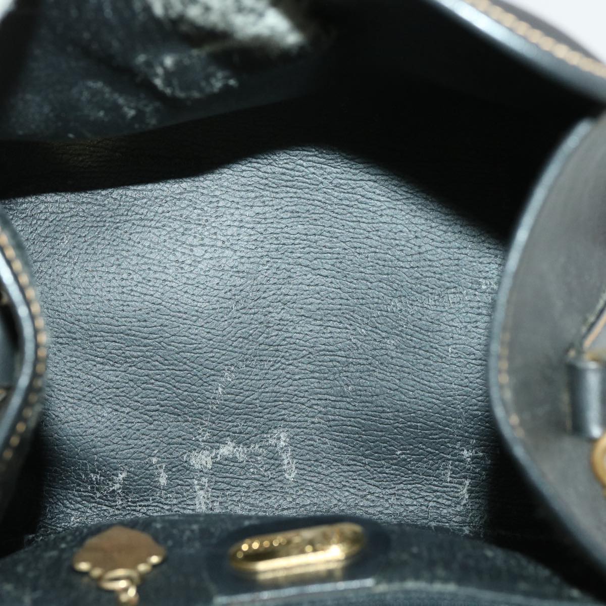GUCCI Micro GG Canvas Turn Lock Shoulder Bag Black Auth fm1814