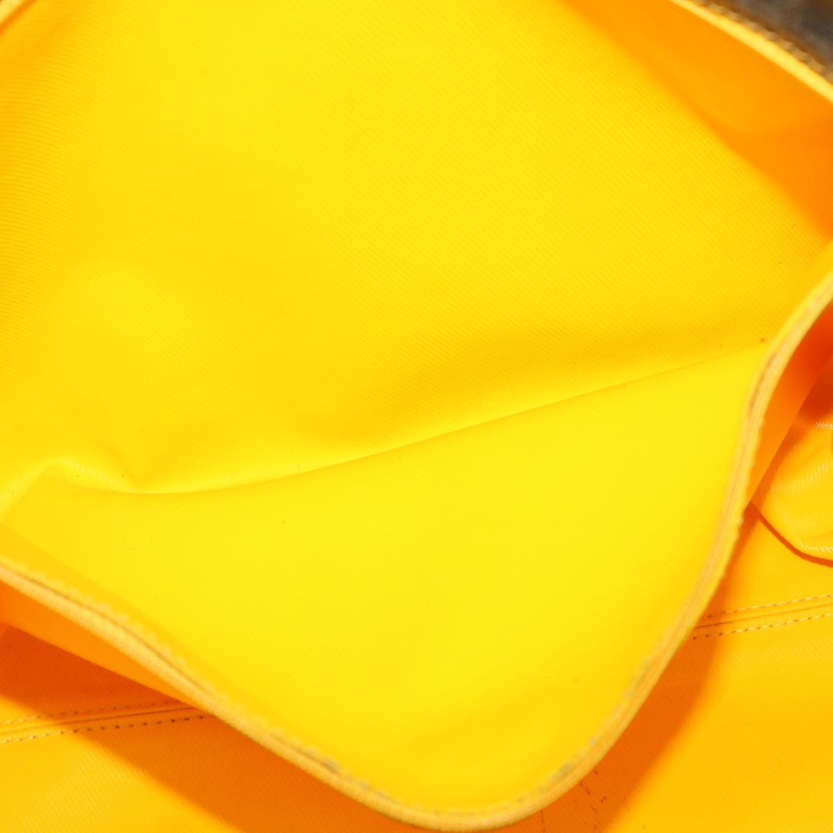 FENDI Zucca Canvas Tote Bag Enamel Brown Yellow Auth fm1818