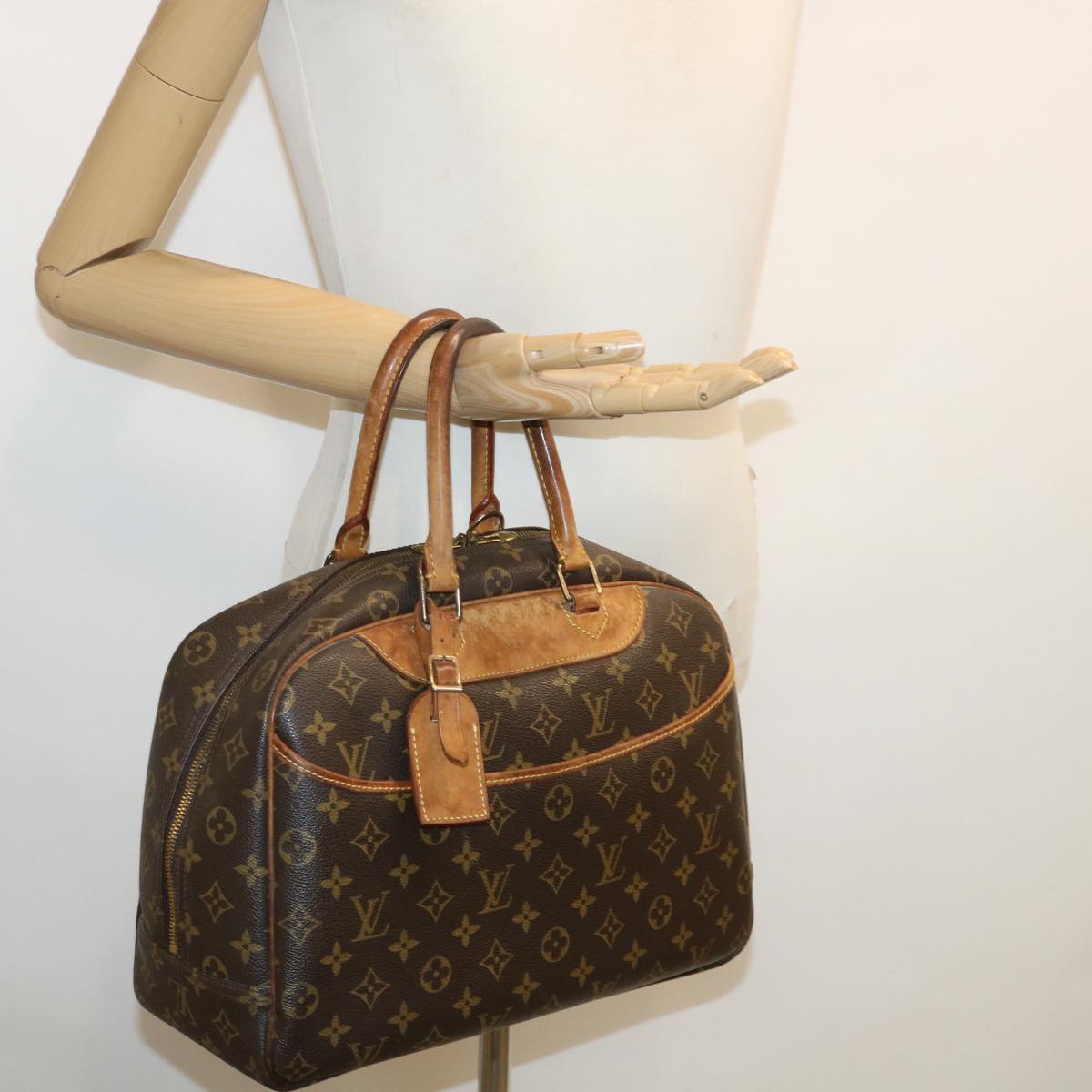 LOUIS VUITTON Monogram Deauville Hand Bag M47270 LV Auth fm1876